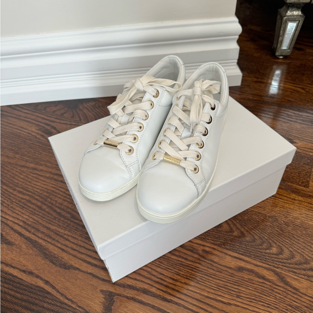 Jimmy Choo white sneakers
